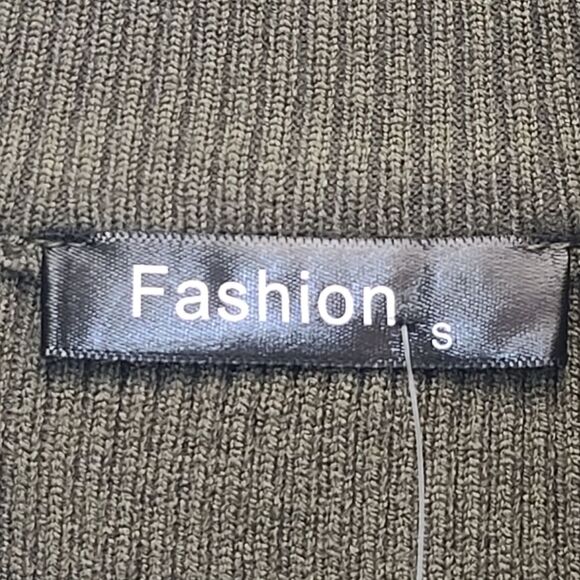 NWT Fashion Women's Quarter Zip Pullover Turtleneck Dark Green Sweater S - Picture 10 of 13